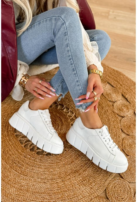 Białe sneakersy Elena