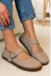 Ciemno beżowe baleriny barefoot Elora