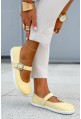 Pastelowe żółte baleriny barefoot Elora