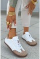 Biało-beżowe trampki barefoot Aleksandra