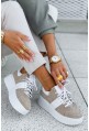 Beżowo białe sneakersy Minta