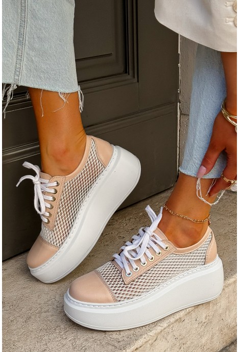 Beżowe sneakersy Ramacca
