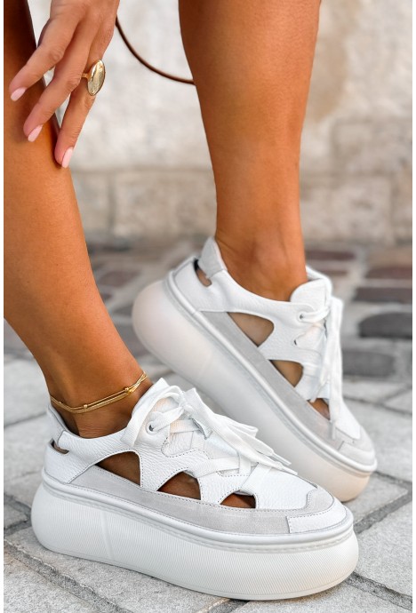 Białe sneakersy Alceda