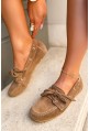 Zamszowe loafersy Daria ziemia