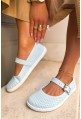 Błękitne ażurowe baleriny barefoot Coralia
