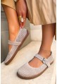 Szare zamszowe baleriny barefoot Coralia