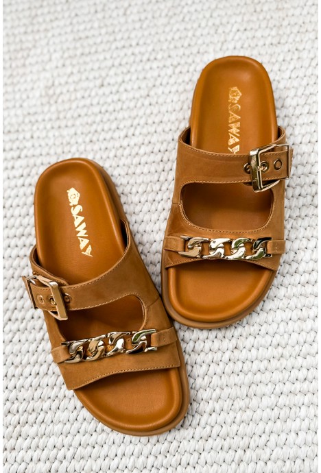 Klapki Dollie camel