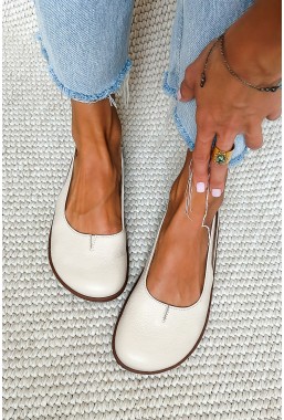 Beżowe baleriny barefoot Nurea