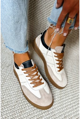 Beżowe elastyczne sneakersy Yaril