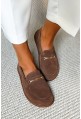 Brązowe zamszowe mokasyny barefoot Lazea