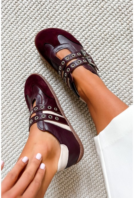 Bordowe sneakersy barefoot Vioné