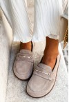Zamszowe mokasyny barefoot Lazea cappucino