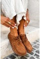 Zamszowe półbuty barefoot Daxia camel