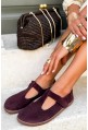Bordowe baleriny barefoot Tessaro