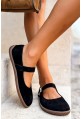 Czarne zamszowe baleriny barefoot Namelia