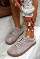 Zamszowe cappuccino trampki barefoot Alimta