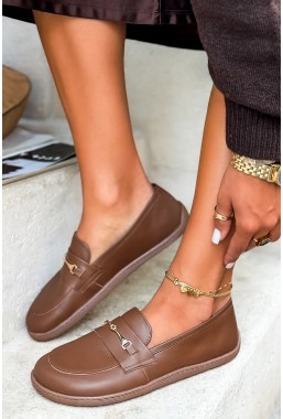 Brązowe mokasyny barefoot Lazea