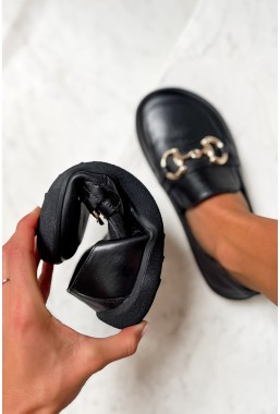 Czarne mokasyny barefoot Tirela