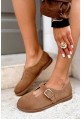 Zamszowe baleriny barefoot Elyanna camel