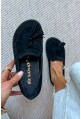 Czarne zamszowe mokasyny barefoot Ennisa