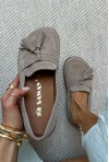 Zamszowe mokasyny barefoot Ennisa cappuccino