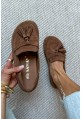 Zamszowe mokasyny barefoot Ennisa tabaco