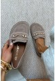 Zamszowe mokasyny barefoot Kireta cappucino