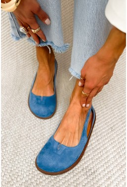 Niebieskie baleriny barefoot Nurea