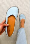 Błękitne zamszowe baleriny barefoot Elya