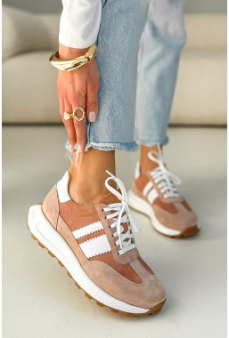 Brzoskwiniowe sneakersy Sonia