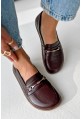 Bordowe mokasyny barefoot Merada