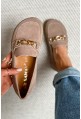 Zamszowe mokasyny barefoot Carella cappucino