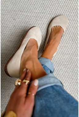 Jasnobeżowe baleriny barefoot Altea