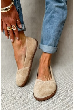 Beżowe baleriny barefoot Novera