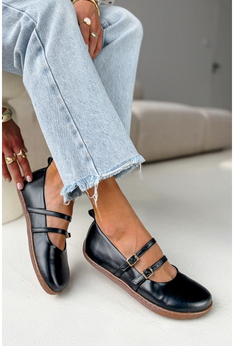 Czarne baleriny barefoot Savira