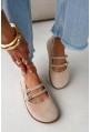 Beżowe zamszowe baleriny barefoot Savira