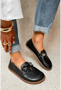 Czarne mokasyny barefoot Otesa