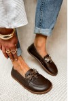 Czekoladowe mokasyny barefoot Otesa