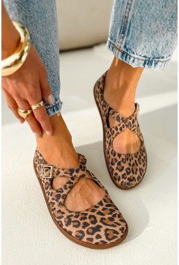 Panterkowe baleriny barefoot Noleva
