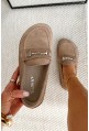 Beżowe zamszowe mokasyny barefoot Melivia