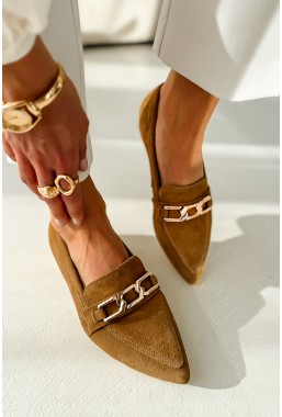 Zamszowe mokasyny Felicia camel