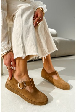 Zamszowe półbuty Rosvelia camel