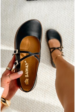 Czarne baleriny barefoot Everis