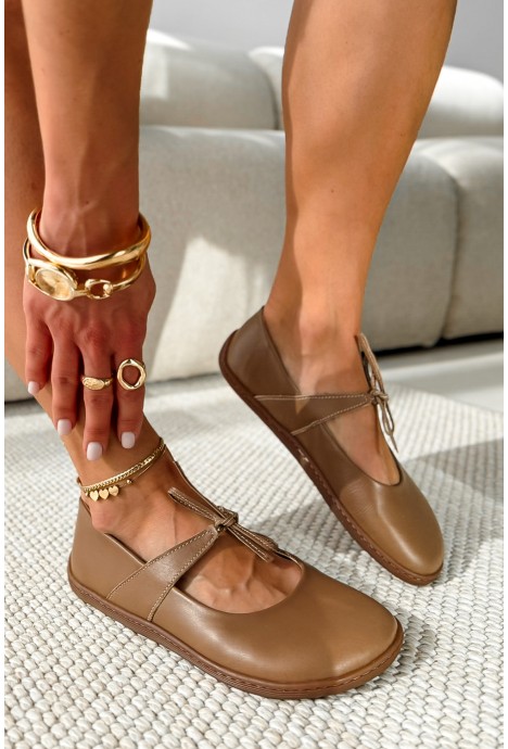 Baleriny barefoot Amarella camel