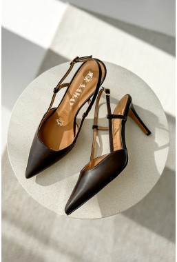 Brązowe szpilki Norevra