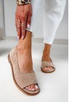 Beżowe zamszowe baleriny barefoot Janette