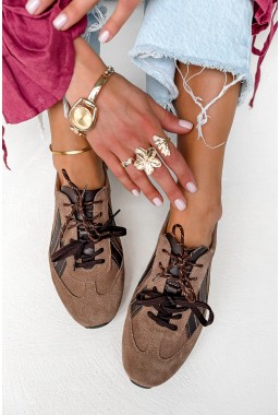 Zamszowe trampki Romina taupe