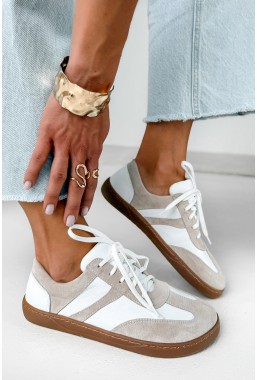 Biało-beżowe trampki barefoot Laveria