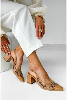 Brązowe czółenka Ambera