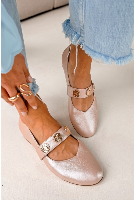 Baleriny Gisella rose gold